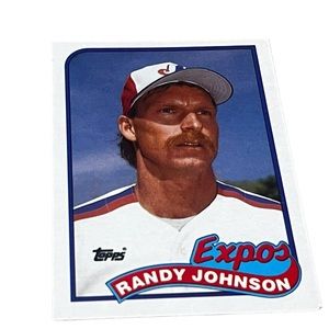 1989 Topps Baseball Randy Johnson RC #647 Montreal Expos MLB HOF Mariners